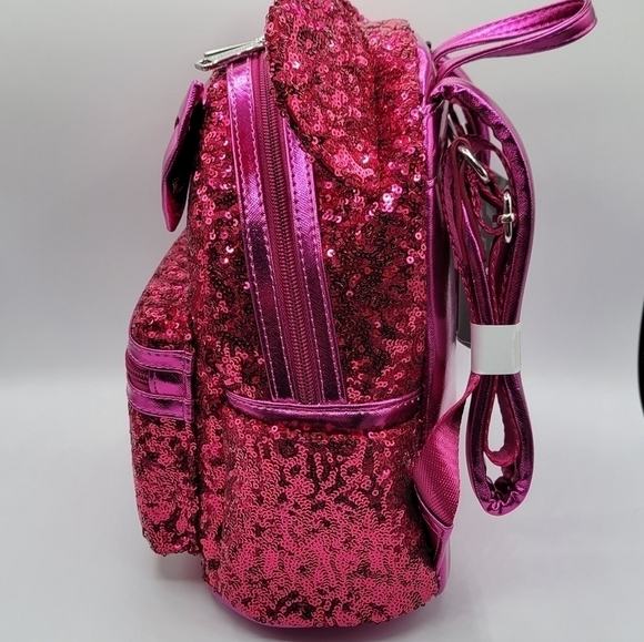 Loungefly Minnie Mouse Sequin Magenta Pink Disney Backpack main image 8